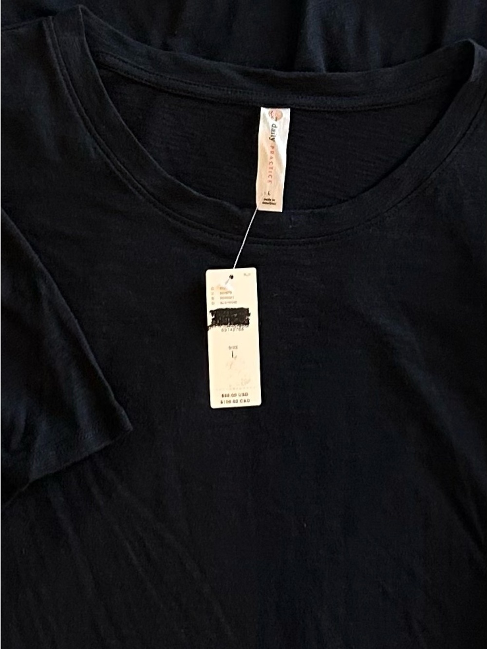 NWT Anthropologie Daily Practice T-Shirt Dress Black ~ Size Large - Picture 3 of 3